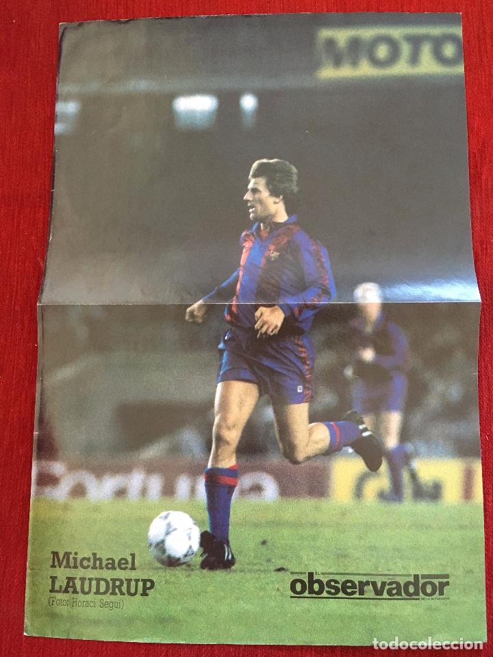 Sammelleidenschaft Sport: CARTEL POSTER BARCELONA MICHAEL LAUDRUP EL OBSERVADOR TAMA&Ntilde;O 43x29 CM.