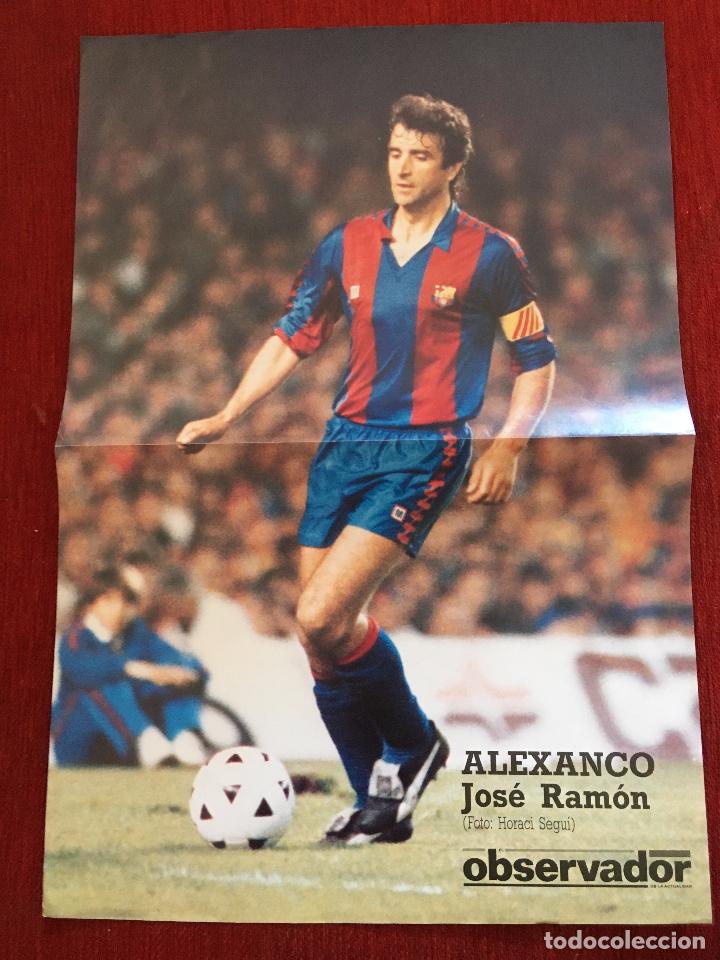 Sammelleidenschaft Sport: CARTEL POSTER BARCELONA JOSE RAMON ALEXANCO EL OBSERVADOR TAMA&Ntilde;O 43x29 CM.