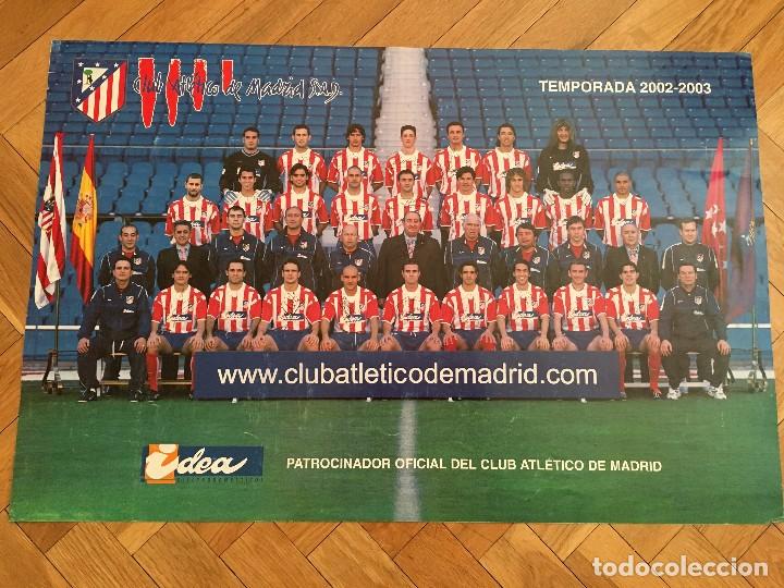 Coleccionismo deportivo: POSTER CARTEL OFICIAL PLANTILLA ATLETICO MADRID 2002 2003 02 03 CON FIRMAS AUTOGRAFOS
