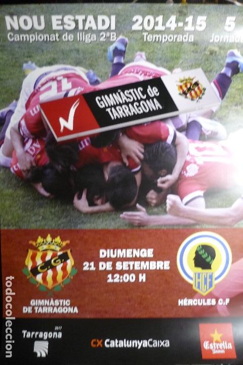 Coleccionismo deportivo: POSTER FUTBOL LIGA 2&ordm; B NASTIC TARRAGONA-HERCULES