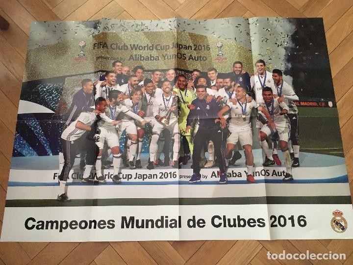 Coleccionismo deportivo: CARTEL POSTER REAL MADRID CAMPEONES MUNDIAL CLUBES 2016 FIFA JAPAN