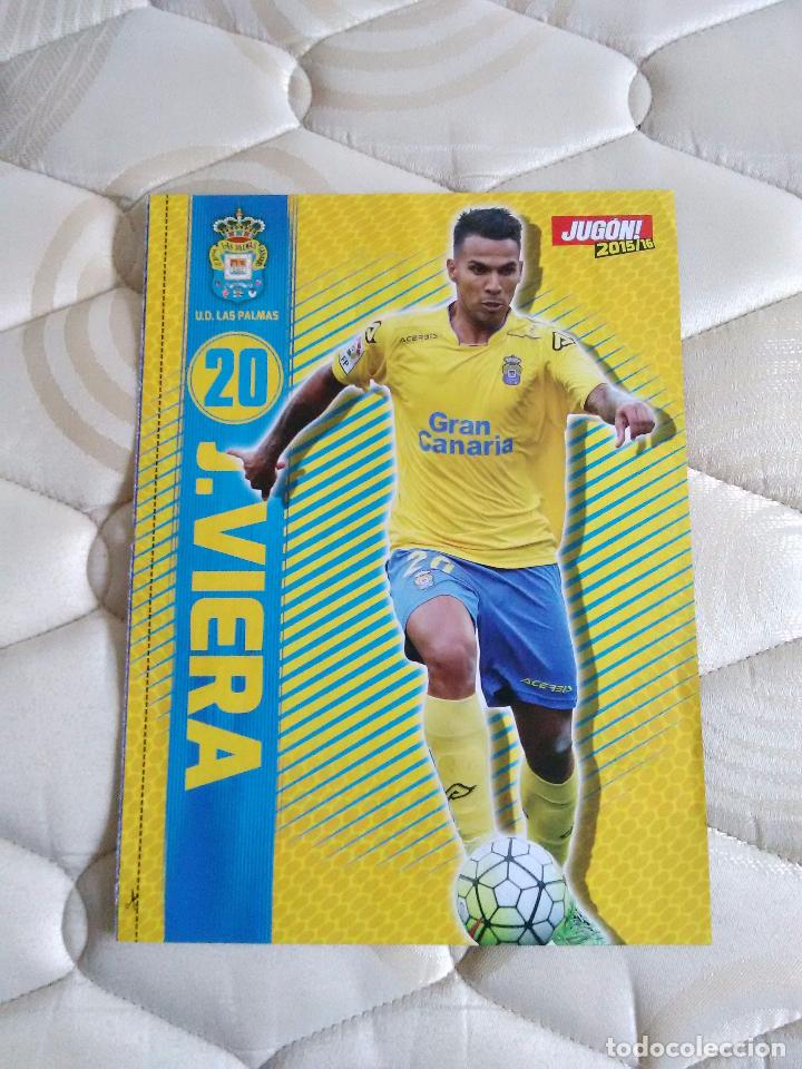 Sammelleidenschaft Sport: DOBLE P&Oacute;STER 1 P&Aacute;GINA JUG&Oacute;N: J. VIERA (LAS PALMAS) Y ALINEACI&Oacute;N GRANADA 2015-2016, 15-16
