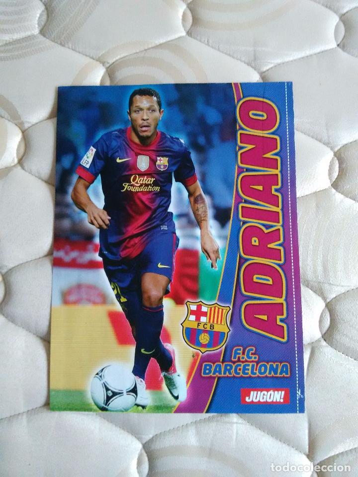 Coleccionismo deportivo: DOBLE P&Oacute;STER 1 P&Aacute;GINA JUG&Oacute;N. UN LADO ADRIANO (F.C.BARCELONA, BAR&Ccedil;A) Y EL OTRO KIKE SOLA (OSASUNA)