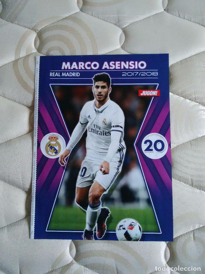 Collectionnisme sportif: DOBLE P&Oacute;STER 1 P&Aacute;GINA JUG&Oacute;N. UN LADO MARCO ASENSIO (REAL MADRID) Y EL OTRO CAMARASA (BETIS)