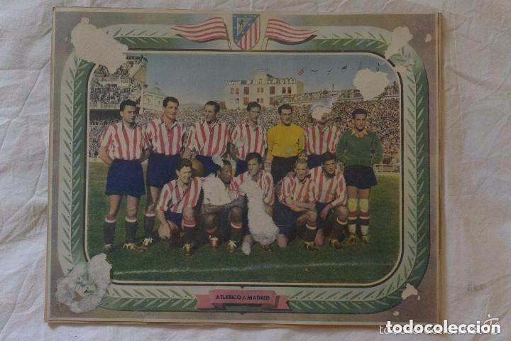 Collectionnisme sportif: CARTEL FUTBOL EQUIPO ATLETICO MADRID A&Ntilde;OS 50