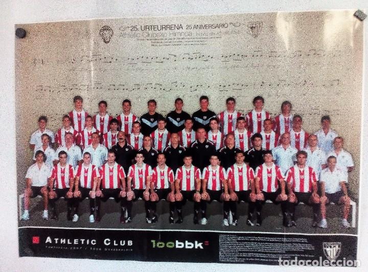 Sammelleidenschaft Sport: ATHLETIC CLUB DE BILBAO. CARTEL OFICIAL TEMPORADA 2007-2008 68X48 cms 25 ANIVERSARIO DEL HIMNO