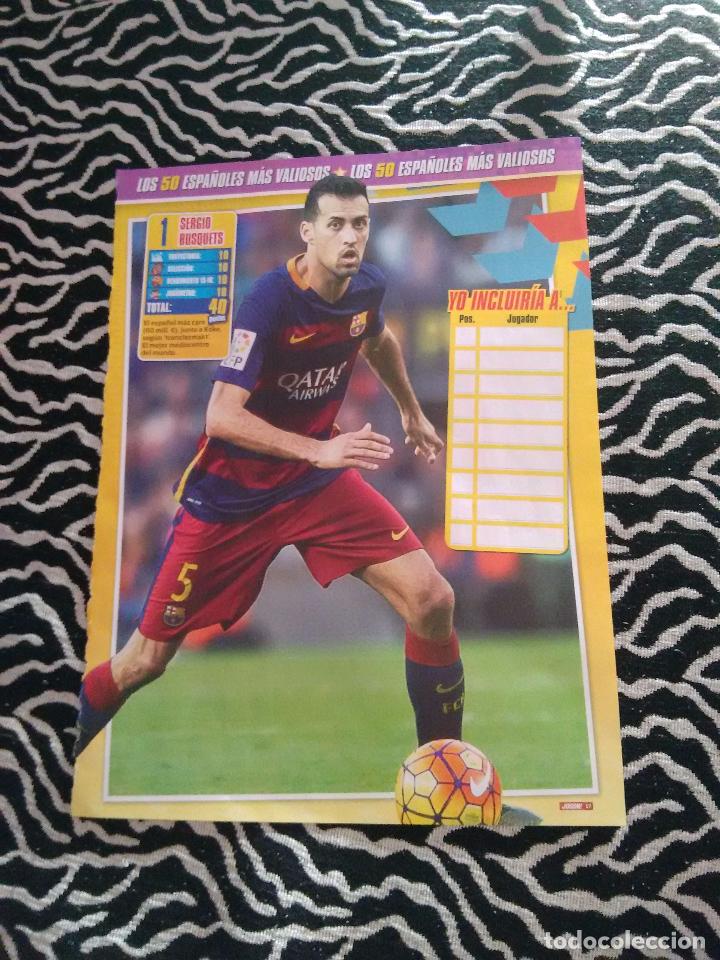 Sammelleidenschaft Sport: P&Oacute;STER 1 P&Aacute;GINA REVISTA JUG&Oacute;N. SERGIO BUSQUETS (F.C. BARCELONA, BAR&Ccedil;A)