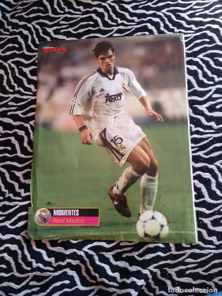 Collezionismo sportivo: P&Oacute;STER 1 P&Aacute;GINA REVISTA SOLO GOLES A&Ntilde;OS 90: FERNANDO MORIENTES REAL MADRID enric masip barcelona