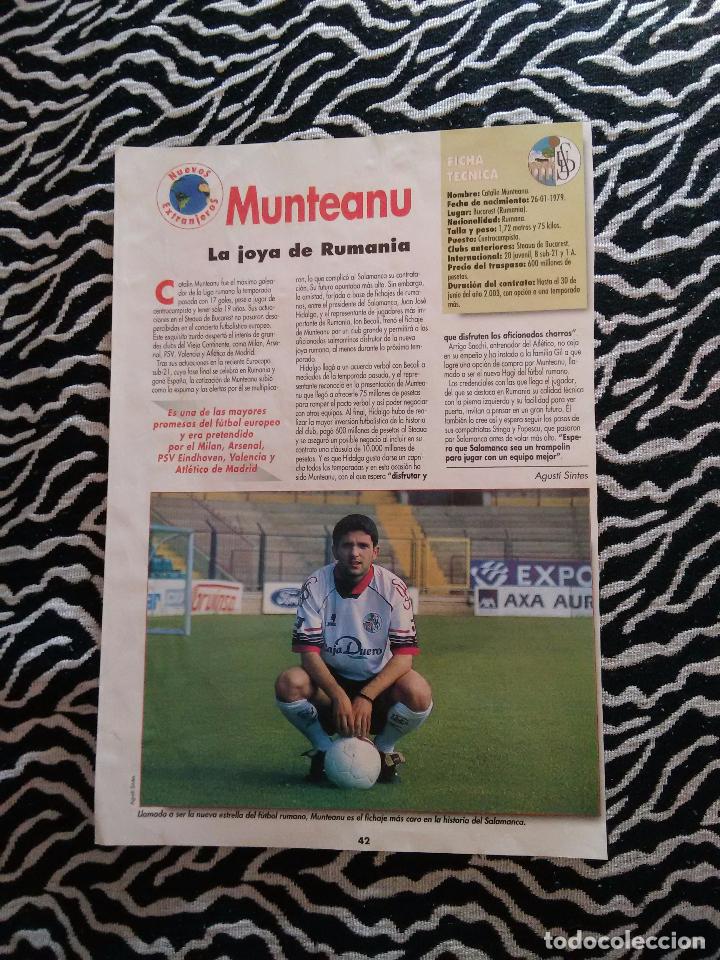 Collezionismo sportivo: FICHA T&Eacute;CNICA DE UNA P&Aacute;GINA REVISTA DON BAL&Oacute;N LIGA 1998-1999 (LIGA 98-99): MUNTEANU (SALAMANCA)