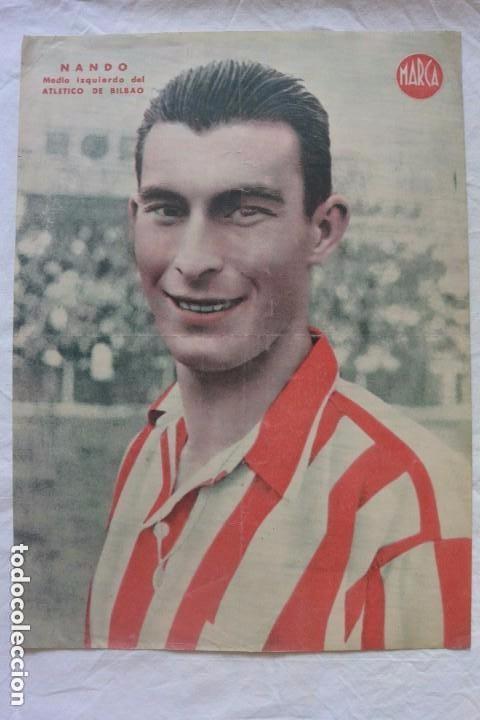 Collectionnisme sportif: CARTEL POSTER MARCA FUTBOLISTA NANDO ATLETICO BILBAO