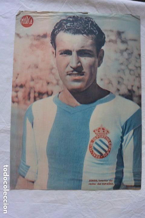 Collectionnisme sportif: CARTEL POSTER MARCA FUTBOLISTA JORGE ESPA&Ntilde;OL