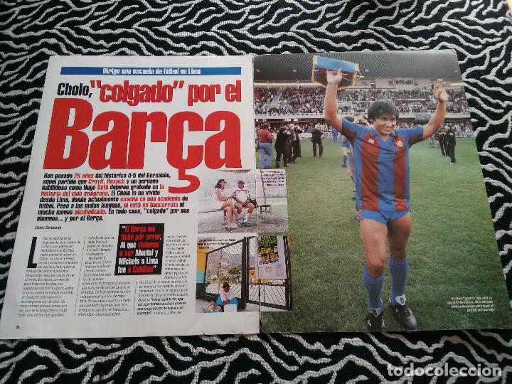 Coleccionismo deportivo: P&Oacute;STER DE 1 P&Aacute;GINA REVISTA SOLO GOLES HUGO CHOLO SOTIL (F.C.BARCELONA, BAR&Ccedil;A) + 3 P&Aacute;G ENTREVISTA