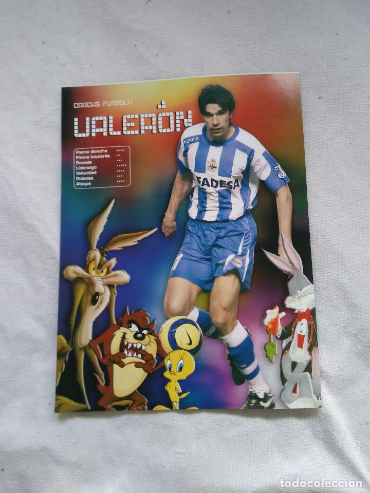 Collectionnisme sportif: P&Oacute;STER DE UNA P&Aacute;GINA LOS CRACKS DE FUTBOL 11: VALER&Oacute;N (DEPORTIVO DE LA CORU&Ntilde;A), DETR&Aacute;S RA&Uacute;L Y PUYOL