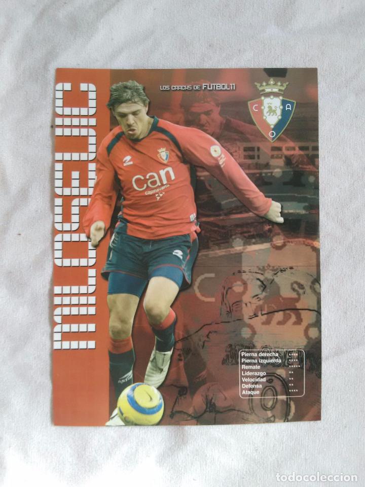 Collectionnisme sportif: P&Oacute;STER DE UNA P&Aacute;GINA LOS CRACKS DE FUTBOL 11:  MILOSEVIC (OSASUNA) Y JUGADOR VALLADOLID EN TRASERA