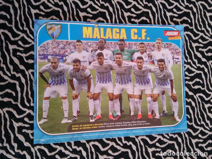 Collectionnisme sportif: P&Oacute;STER 1 P&Aacute;GINA REVISTA JUG&Oacute;N: ALINEACI&Oacute;N M&Aacute;LAGA 2016-2017, 16-17