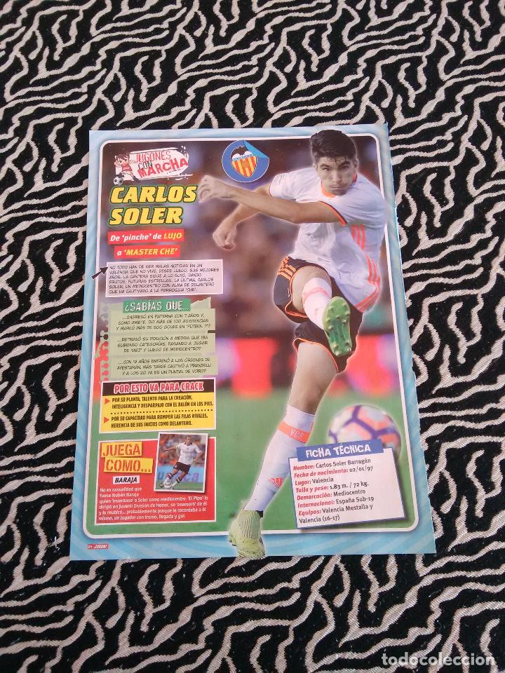 Collectionnisme sportif: P&Oacute;STER 1 P&Aacute;GINA REVISTA JUG&Oacute;N CON DATOS Y FICHA T&Eacute;CNICA CARLOS SOLER (VALENCIA),DETR&Aacute;S FOTOS SEVILLA