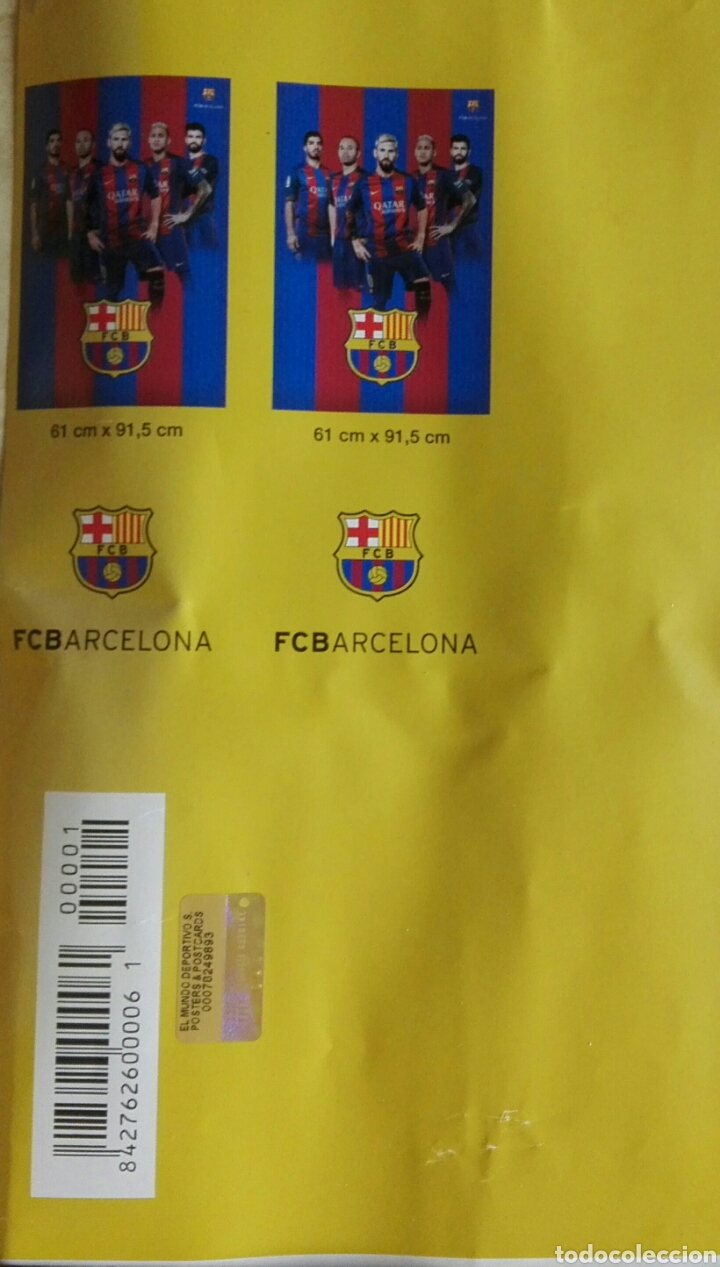 Coleccionismo deportivo: FCB POSTER 91,5 X 61 - Foto 2