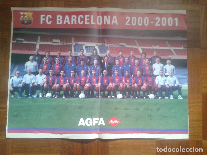 Coleccionismo deportivo: POSTER BAR&Ccedil;A  2000-01 - Foto 1