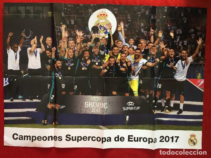 Coleccionismo deportivo: GRAN CARTEL POSTER REAL MADRID CAMPEONES SUPERCOPA EUROPA 2017 MANCHESTER UNITED SUPERCUP