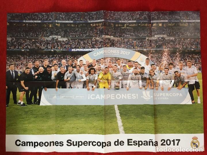 Coleccionismo deportivo: GRAN CARTEL POSTER REAL MADRID CAMPEONES SUPERCOPA ESPA&Ntilde;A 2017 BARCELONA