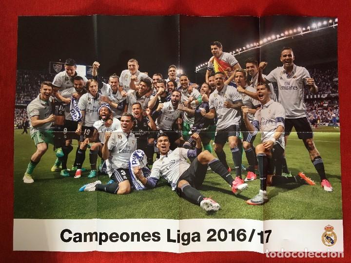 Coleccionismo deportivo: RP GRAN CARTEL POSTER FUTBOL REAL MADRID CAMPEONES LIGA 2016 2017