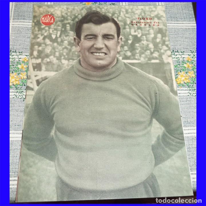 Coleccionismo deportivo: FLORO GUARDAMETA DEL GRANADA POSTER MARCA - Foto 1