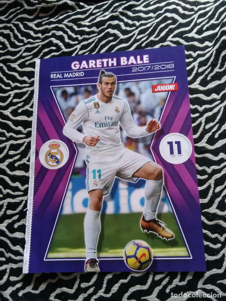 Coleccionismo deportivo: DOBLE P&Oacute;STER 1 P&Aacute;GINA JUG&Oacute;N: UN LADO GARETH BALE (REAL MADRID), OTRO LADO MARC BARTRA (BETIS)
