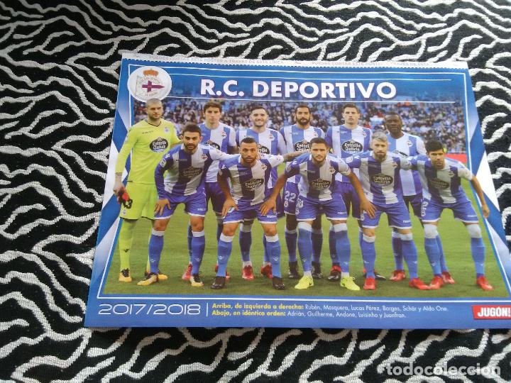 Coleccionismo deportivo: P&Oacute;STER 1 P&Aacute;GINA REVISTA JUG&Oacute;N: ALINEACI&Oacute;N DEPORTIVO CORU&Ntilde;A 2017-2018, 17-18, DETR&Aacute;S ARN&Aacute;IZ (BAR&Ccedil;A)