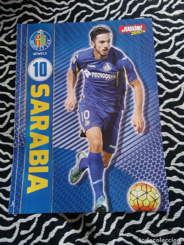 Coleccionismo deportivo: P&Oacute;STER 1 P&Aacute;GINA REVISTA JUG&Oacute;N 2015-2016, 15-16: SARABIA (GETAFE)