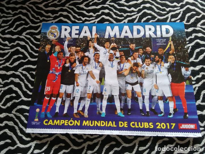 Collectionnisme sportif: DOBLE P&Oacute;STER 1 P&Aacute;GINA REVISTA JUG&Oacute;N: REAL MADRID CAMPE&Oacute;N 2017 Y ALINEACI&Oacute;N ALAV&Eacute;S 2017-2018, 17-18