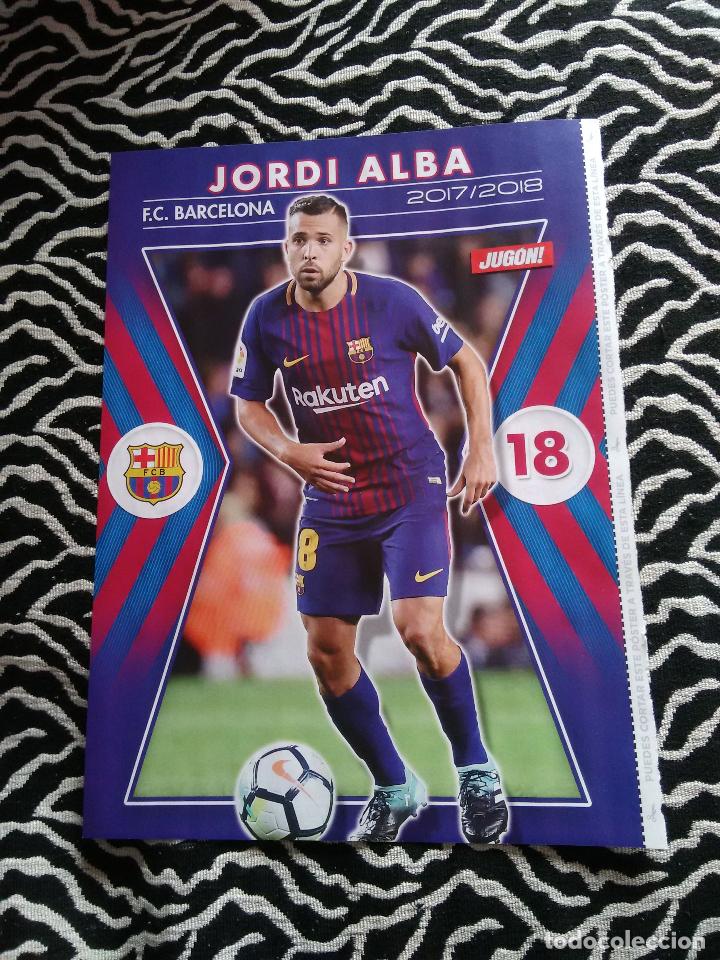 Collectionnisme sportif: DOBLE P&Oacute;STER 1 P&Aacute;GINA REVISTA JUG&Oacute;N: JORDI ALBA (F.C. BARCELONA, BAR&Ccedil;A) Y OYARZABAL (REAL SOCIEDAD)