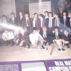 Coleccionismo deportivo: POSTER DEL REAL MADRID CAMPEÓN DE LIGA TEMPORADA 1986 -1987. Lote 118035519