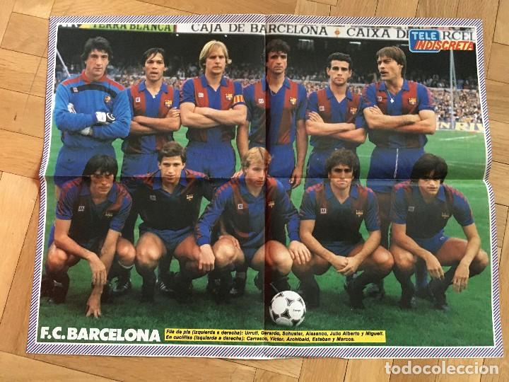 Coleccionismo deportivo: CARTEL POSTER TELEINDISCRETA REAL MADRID Y BARCELONA