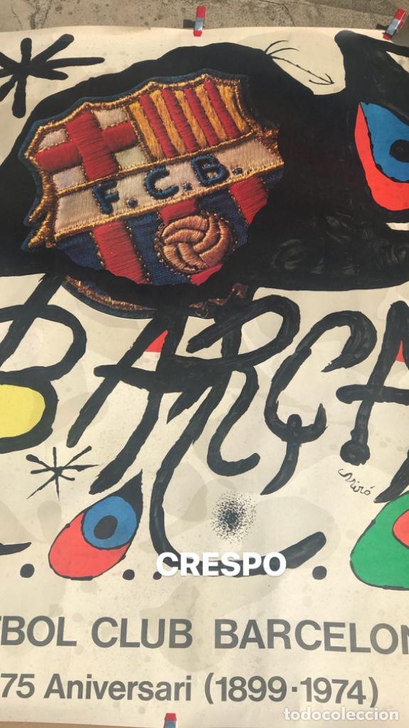 Coleccionismo deportivo: CARTEL DE 75 ANIVERSARI DEL FCB .BARCELONA. 1899-1974. JOAN MIR&Oacute;.