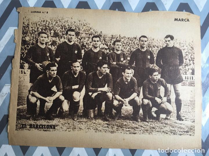 Coleccionismo deportivo: CARTEL POSTER LAMINA MARCA N&ordm; 8 BARCELONA BAR&Ccedil;A ONCE ALINEACION