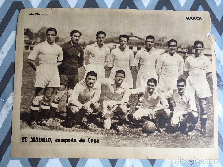 Coleccionismo deportivo: CARTEL POSTER LAMINA MARCA N&ordm; 3 REAL MADRID CAMPEON DE COPA