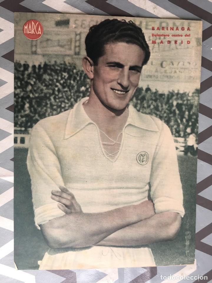 Coleccionismo deportivo: CARTEL POSTER LAMINA MARCA BARINAGA DELANTERO CENTRO DEL REAL MADRID