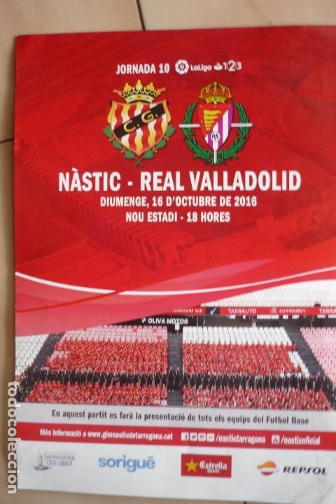 Collectionnisme sportif: cartel futbol liga 1 2 3 nastic tarragona- valladolid