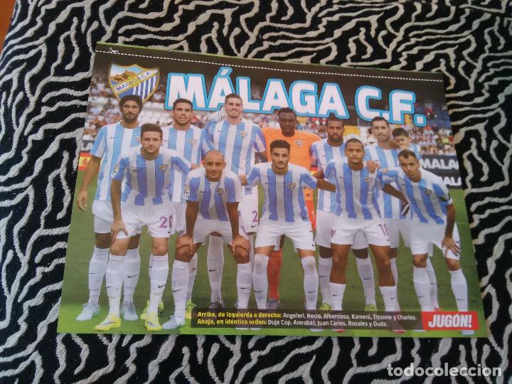 Collezionismo sportivo: P&Oacute;STER 1 P&Aacute;GINA REVISTA JUG&Oacute;N: ALINEACI&Oacute;N M&Aacute;LAGA 2015-2016, 15-16
