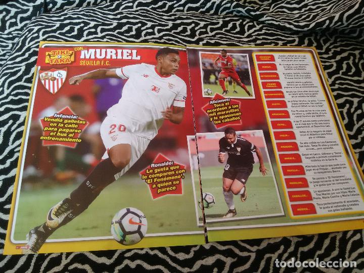 Collezionismo sportivo: P&Oacute;STER 1 P&Aacute;GINA REVISTA JUG&Oacute;N + REPORTAJE DATOS: TIKI TAKA CON MURIEL (SEVILLA, COLOMBIA)