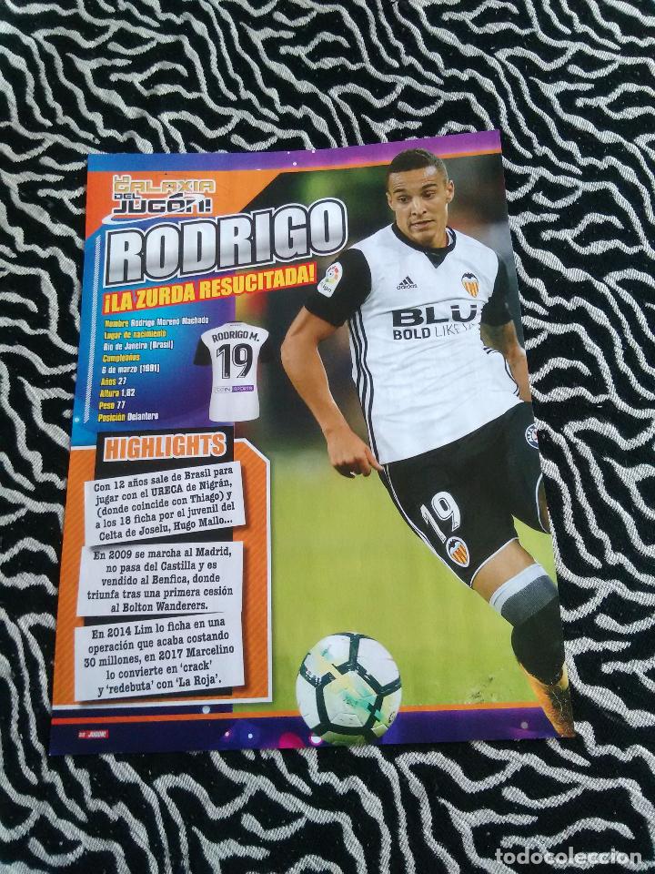Collezionismo sportivo: P&Oacute;STER 1 P&Aacute;GINA REVISTA JUG&Oacute;N CON DATOS Y FICHA T&Eacute;CNICA: RODRIGO, LA ZURDA RESUCITADA (VALENCIA)