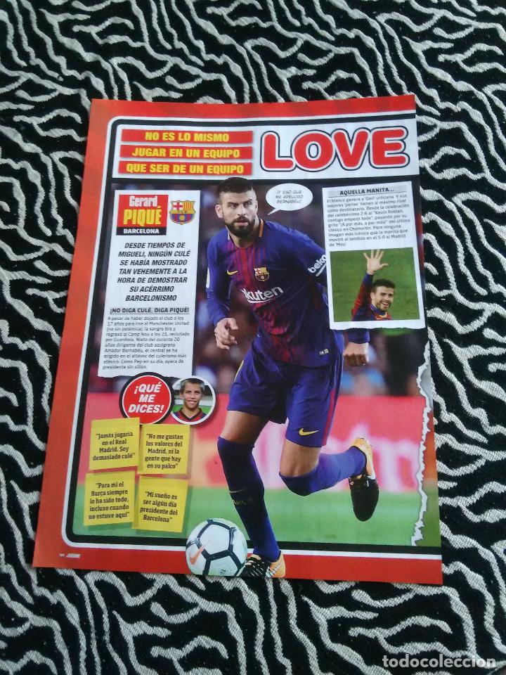 Collezionismo sportivo: P&Oacute;STER 1 P&Aacute;GINA REVISTA JUG&Oacute;N CON DATOS: GERARD PIQU&Eacute; (F.C. BARCELONA, BAR&Ccedil;A)