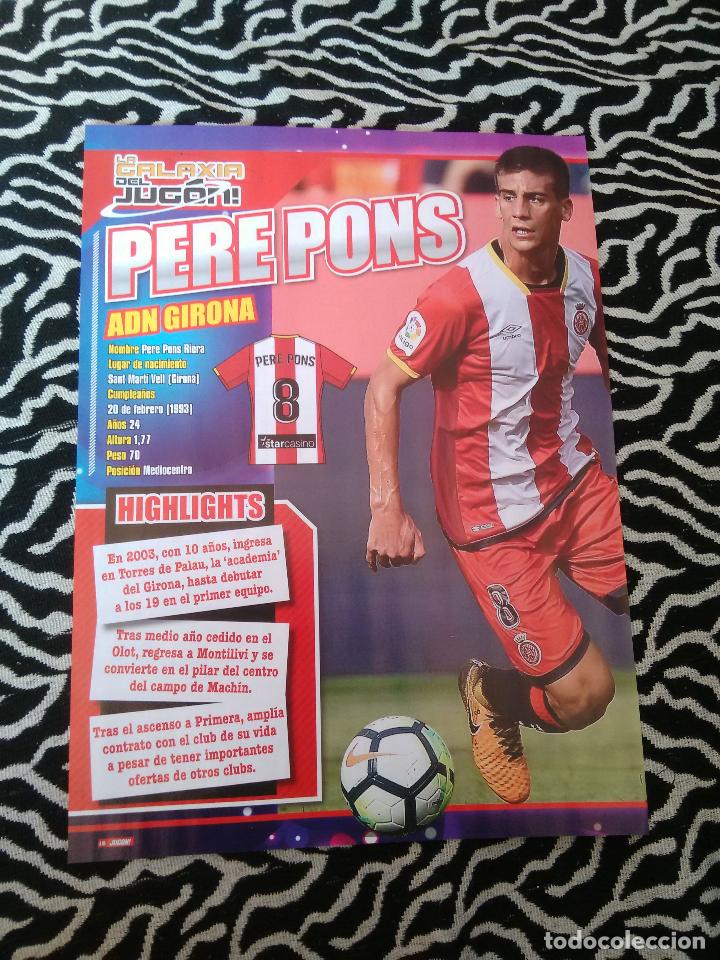 Collezionismo sportivo: P&Oacute;STER 1 P&Aacute;GINA REVISTA JUG&Oacute;N CON DATOS Y FICHA T&Eacute;CNICA: PERE PONS, ADN GIRONA