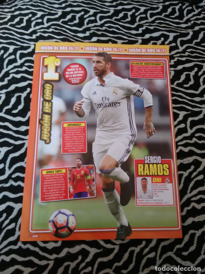 Collezionismo sportivo: P&Oacute;STER 1 P&Aacute;GINA REVISTA JUG&Oacute;N  SERGIO RAMOS (REAL MADRID), JUG&Oacute;N DE ORO 2016-2017, 16-17