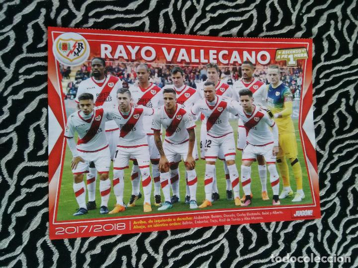 Collezionismo sportivo: P&Oacute;STER 1 P&Aacute;GINA REVISTA JUG&Oacute;N: EQUIPO RAYO VALLECANO, ASCENSO A PRIMERA 2017-2018, 17-18