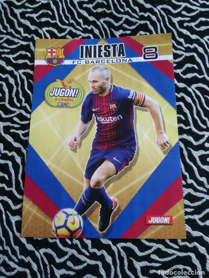 Collectionnisme sportif: P&Oacute;STER 1 P&Aacute;GINA REVISTA JUG&Oacute;N: ANDR&Eacute;S INIESTA (F.C. BARCELONA BAR&Ccedil;A) JUG&Oacute;N ESPA&Ntilde;OL 2017-2018, 17-18