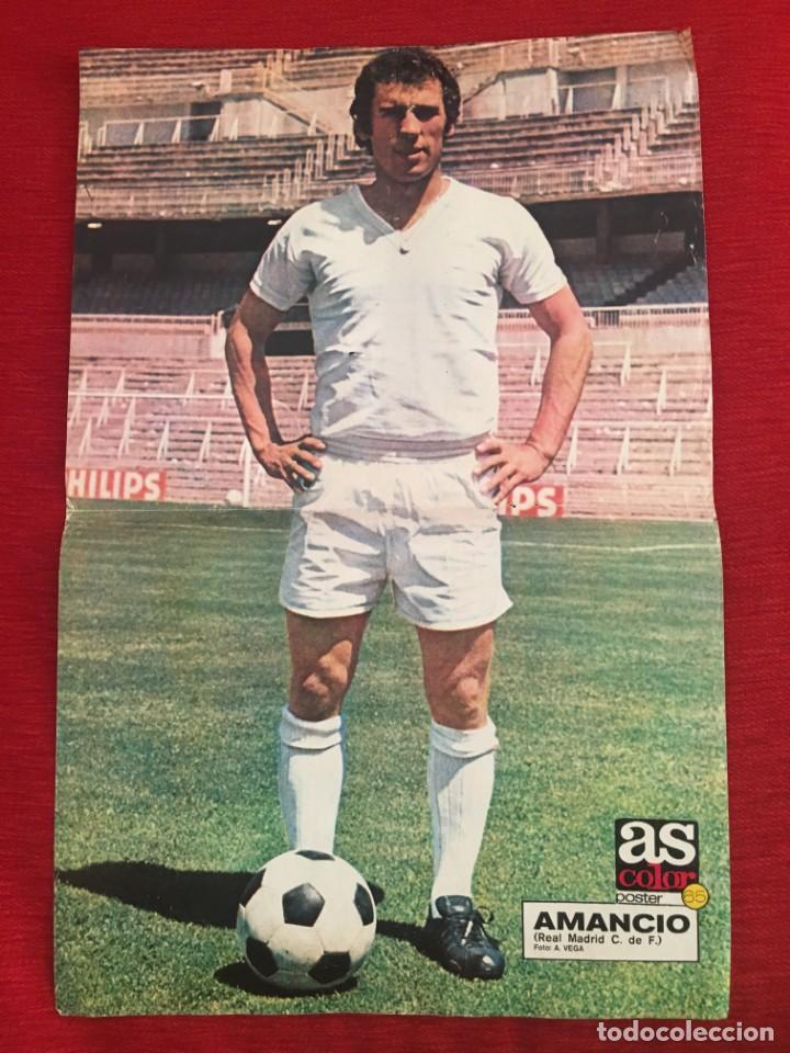 Sammelleidenschaft Sport: CARTEL POSTER AS COLOR FUTBOL JUGADOR AMANCIO REAL MADRID