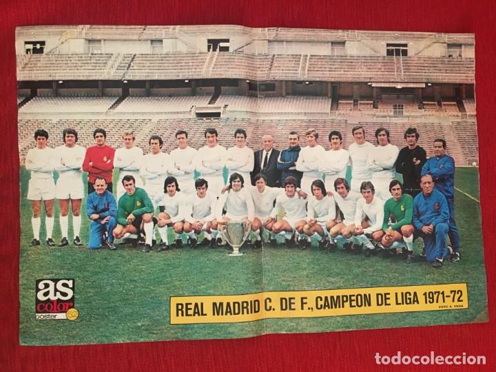 Sammelleidenschaft Sport: CARTEL POSTER AS COLOR FUTBOL REAL MADRID CAMPEON LIGA 1971 1972