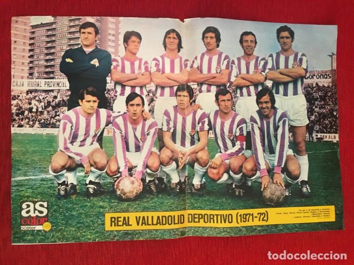 Sammelleidenschaft Sport: CARTEL POSTER AS COLOR FUTBOL REAL VALLADOLID DEPORTIVO 1971 1972