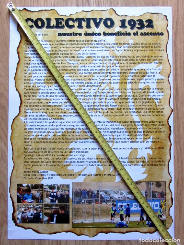 Sammelleidenschaft Sport: CARTEL COLECTIVO 1932 REAL ZARAGOZA